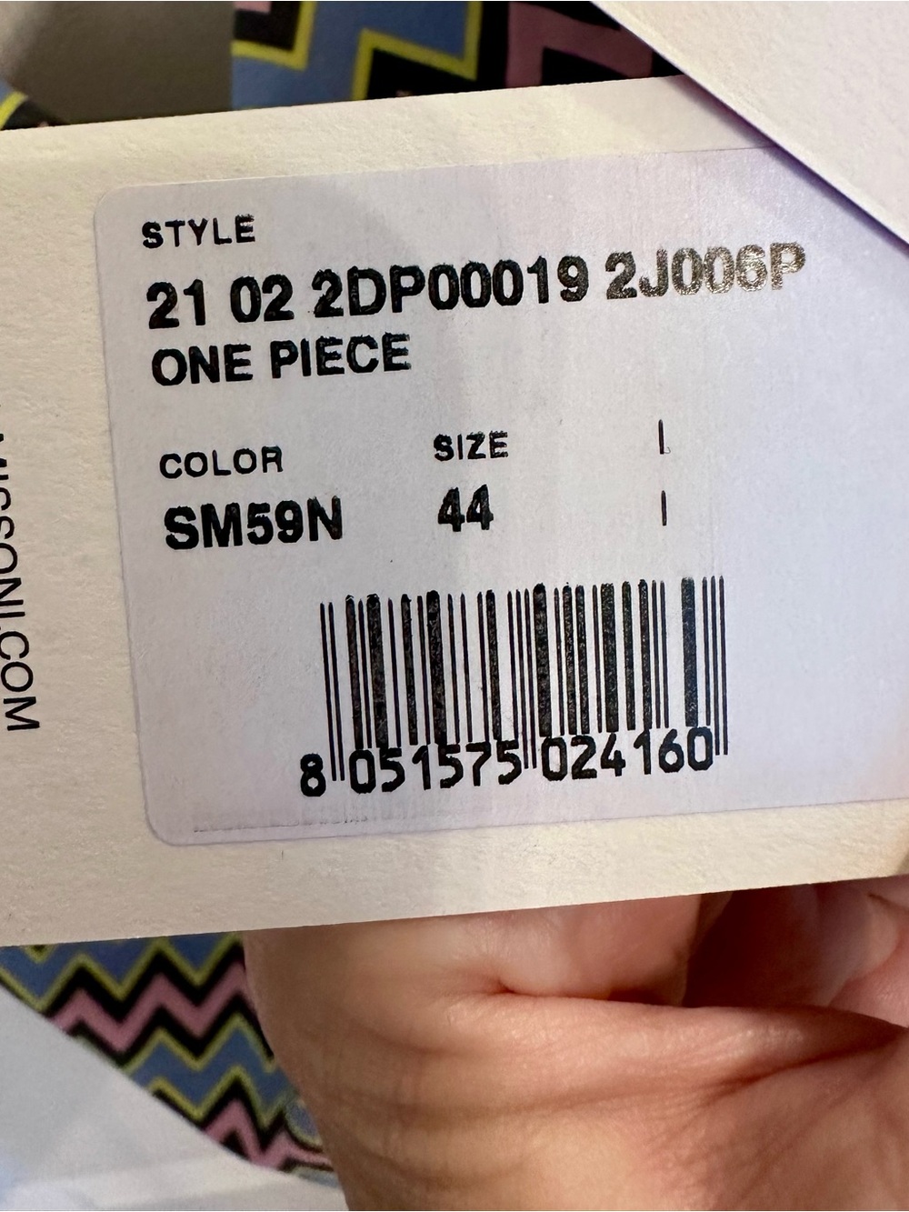Missoni Zigzag Plunge One-Piece Swimsuit Size EU 44 US 8/10 $658 NWT! - Picture 10 of 10